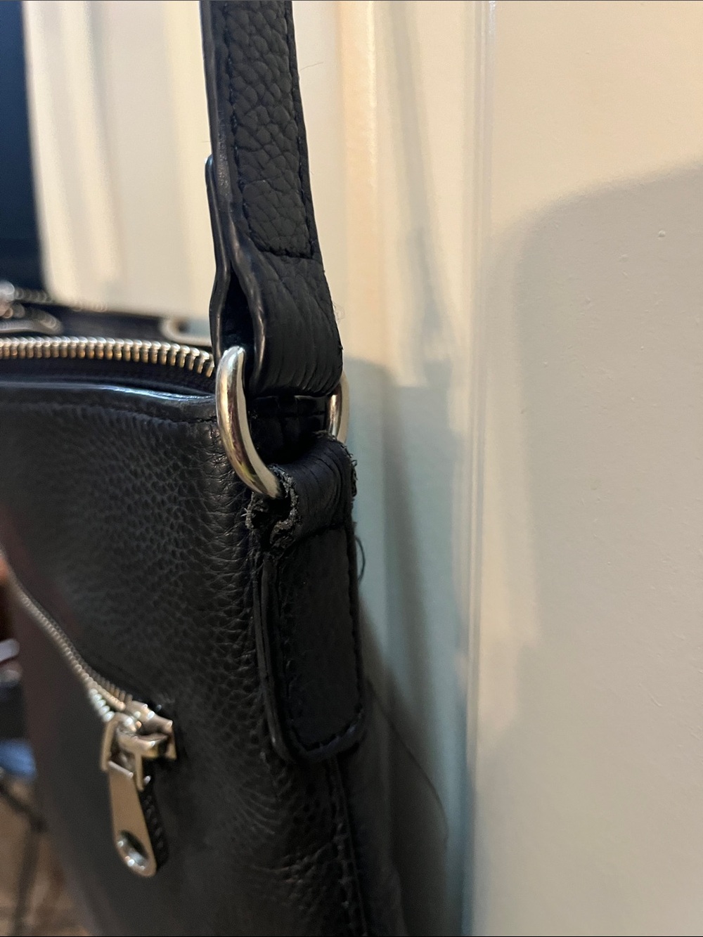 Bugatti Black Leather Crossbody Bag - Picture 9 of 16